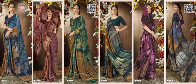 Arnika Vol 9 By Vallabhi Georgette Abstract Printed Saree Suppliers In India